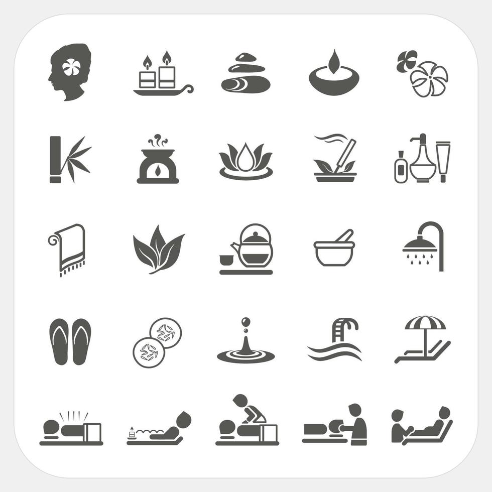 Spa icons set vector