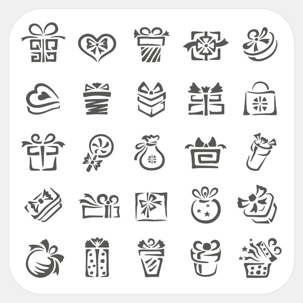 Gift box icons set vector