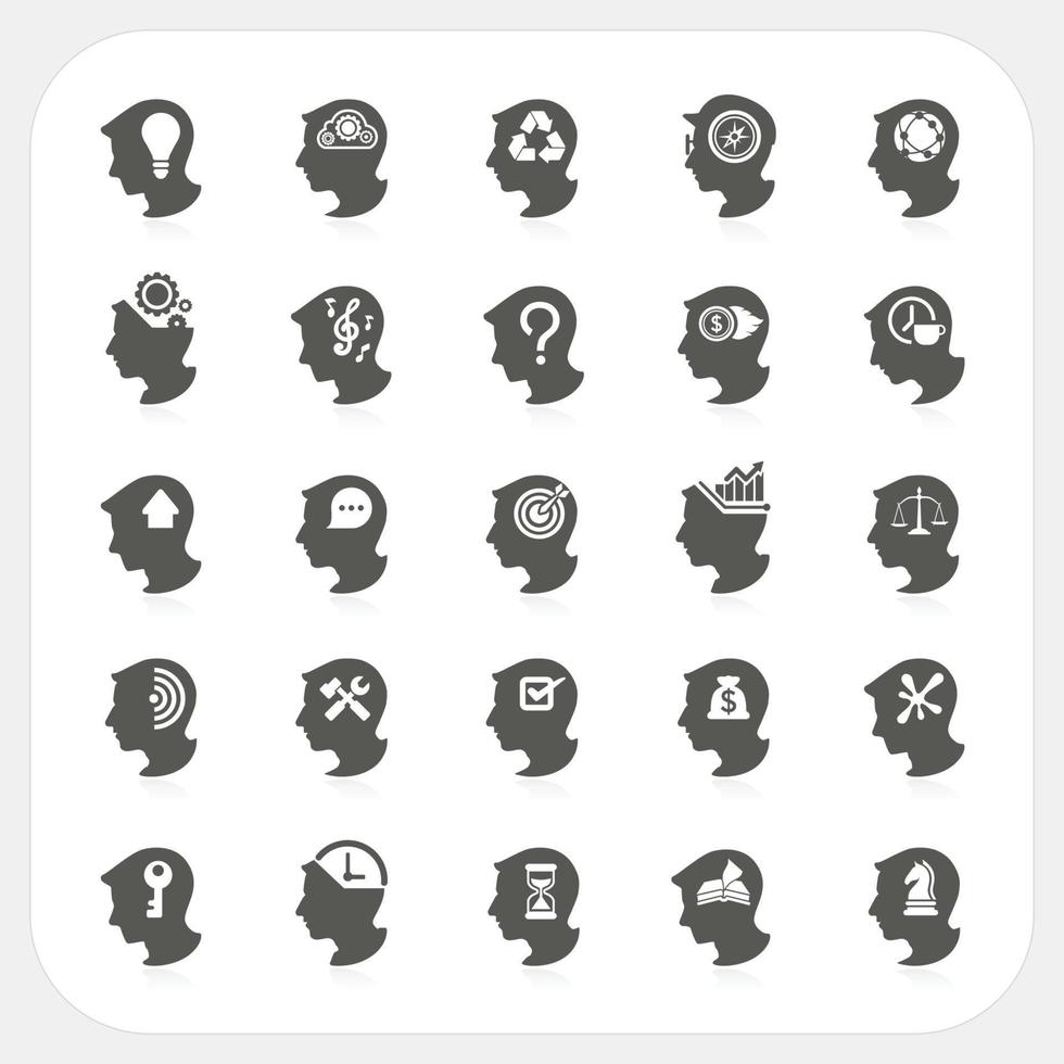 Head of person thinking Business and finance concept vector