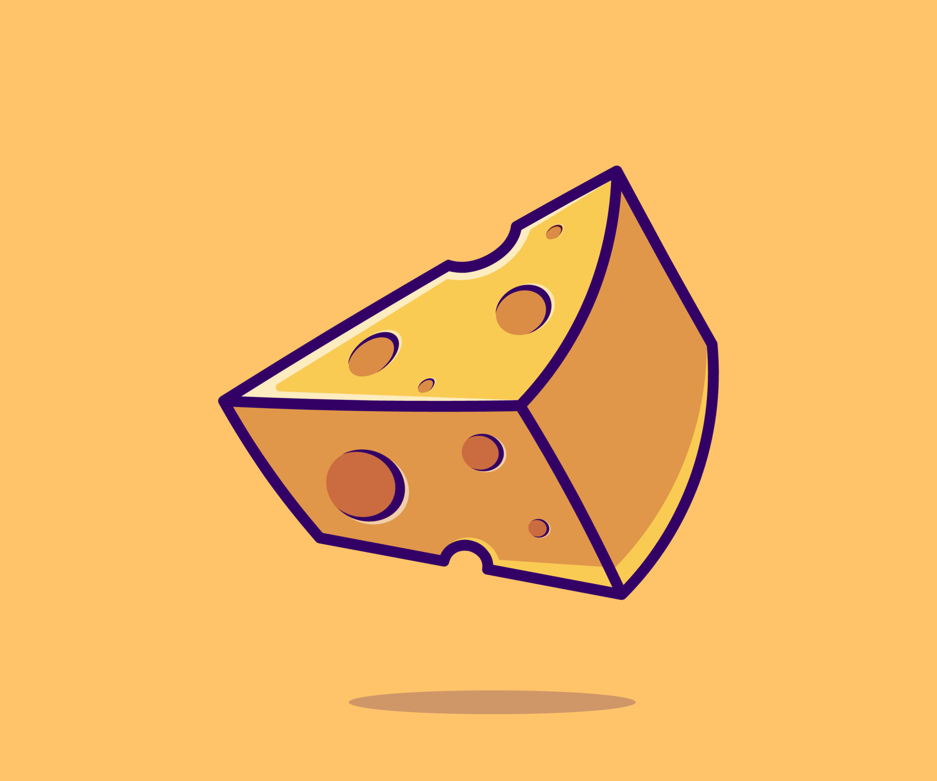 Cheese Vector Icon Illustration. Flat Cartoon Style. 13129477 Vector