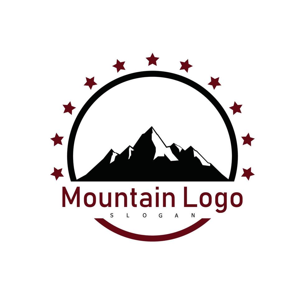 símbolo de diseño de logotipo de montaña vector