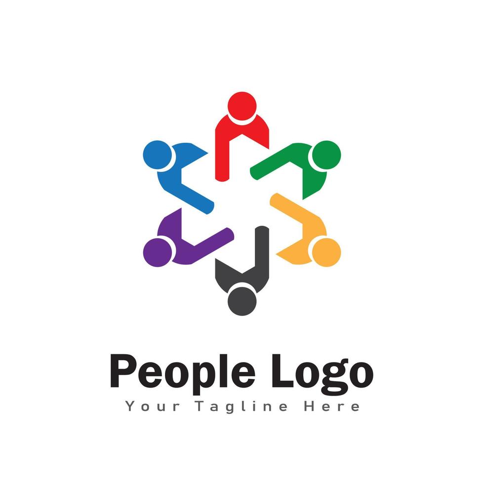people logo design symbol vector