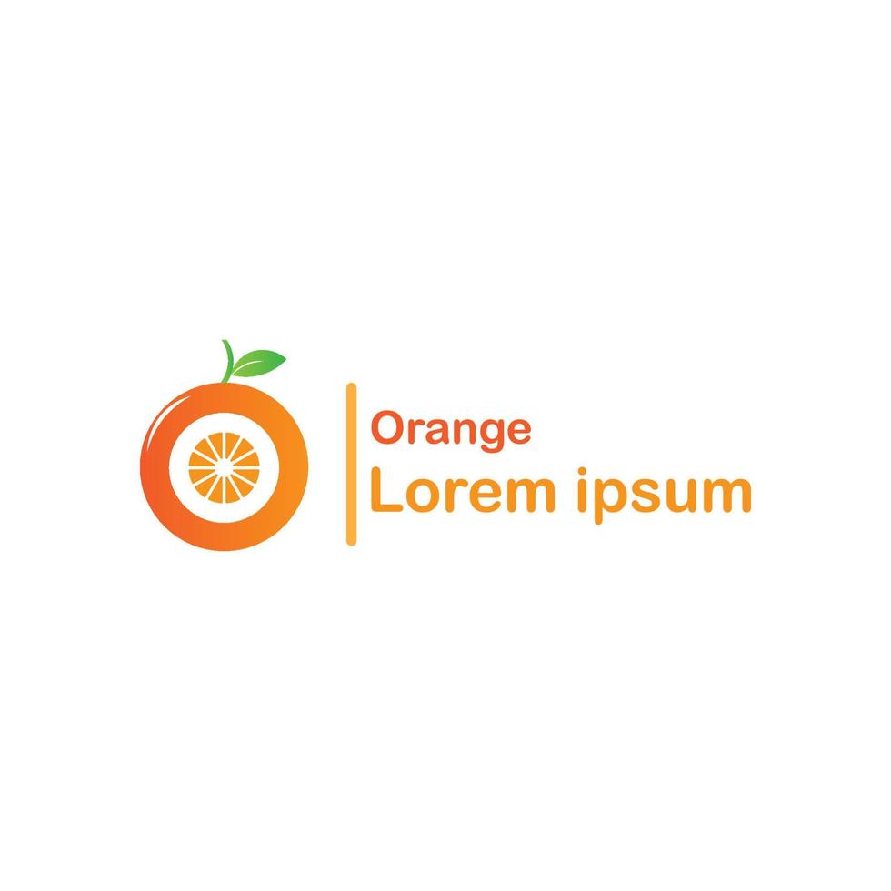 orange logo fruit vector