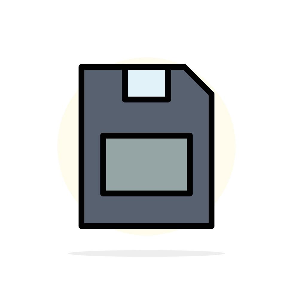 tarjeta memoria tarjeta almacenamiento datos círculo abstracto fondo color plano icono vector