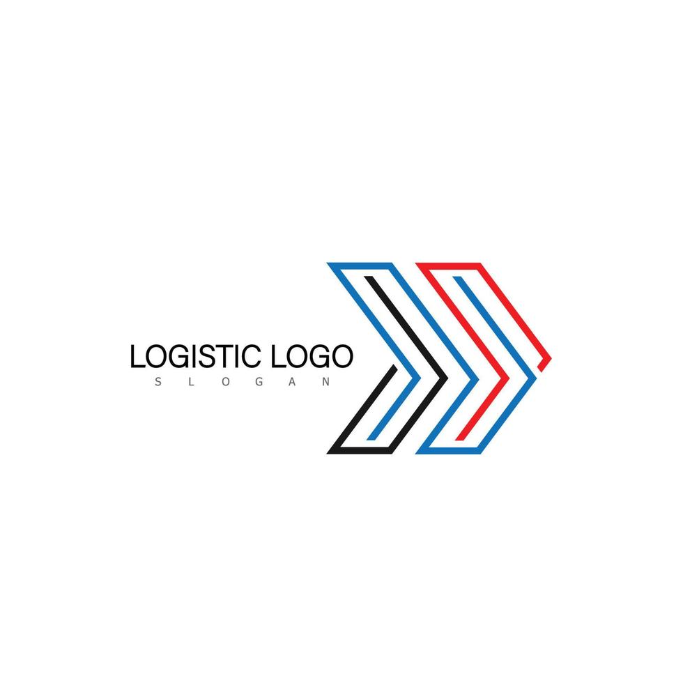 símbolo de diseño de logotipo logístico vector