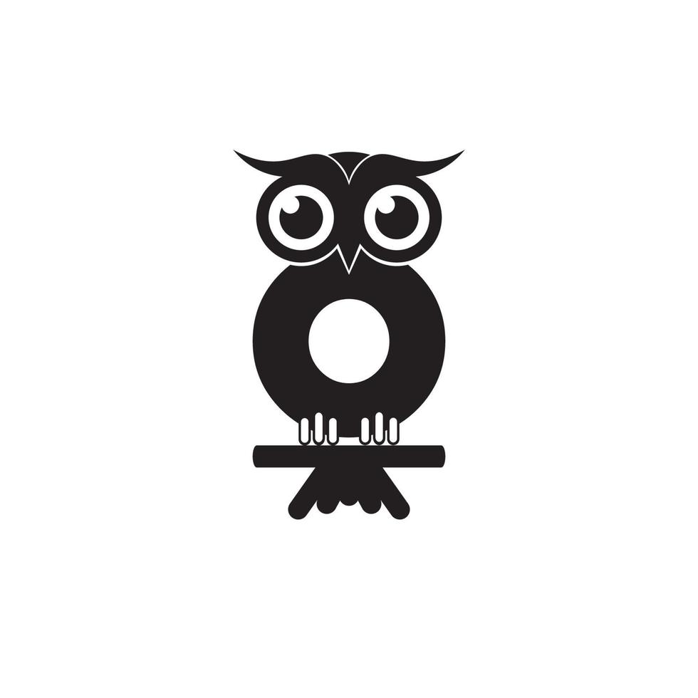 owl logo animal symbol vector