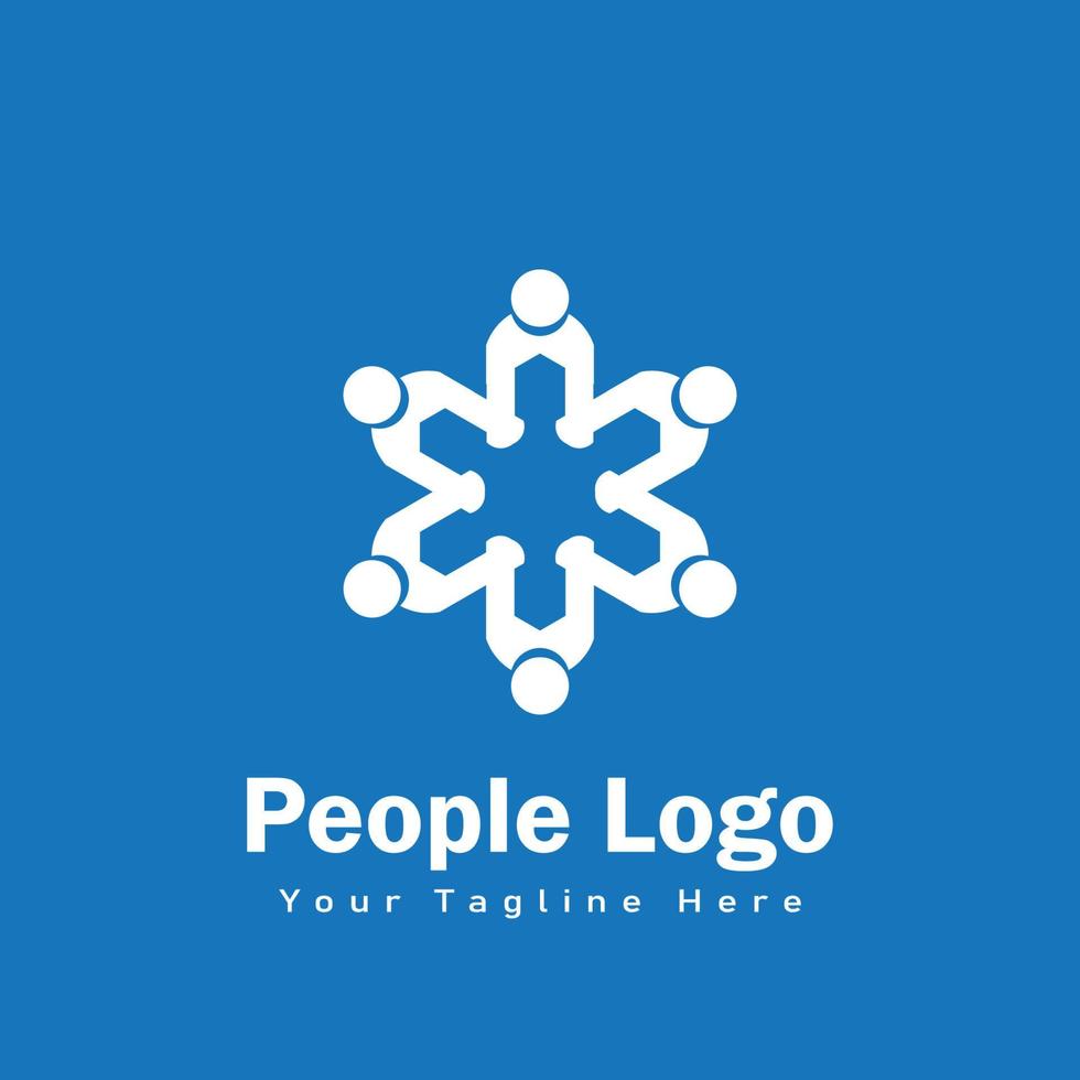 símbolo de diseño de logotipo de personas vector