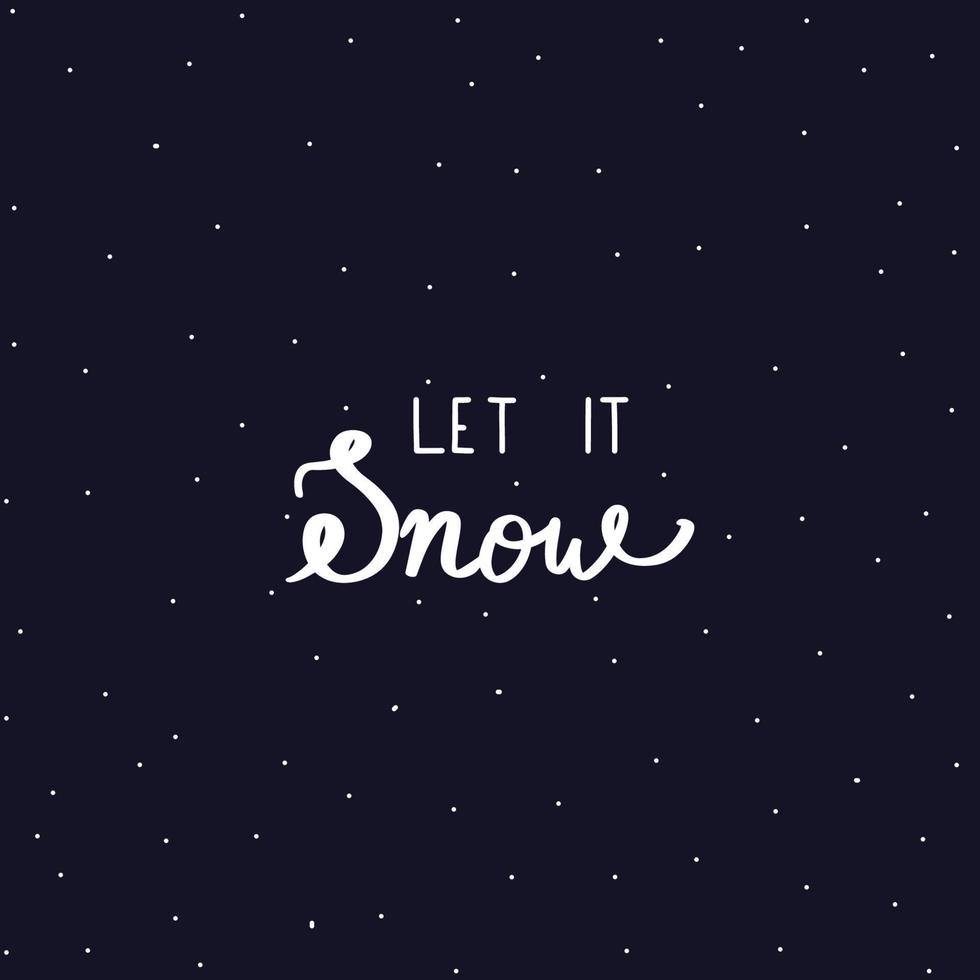 Let it snow vector card