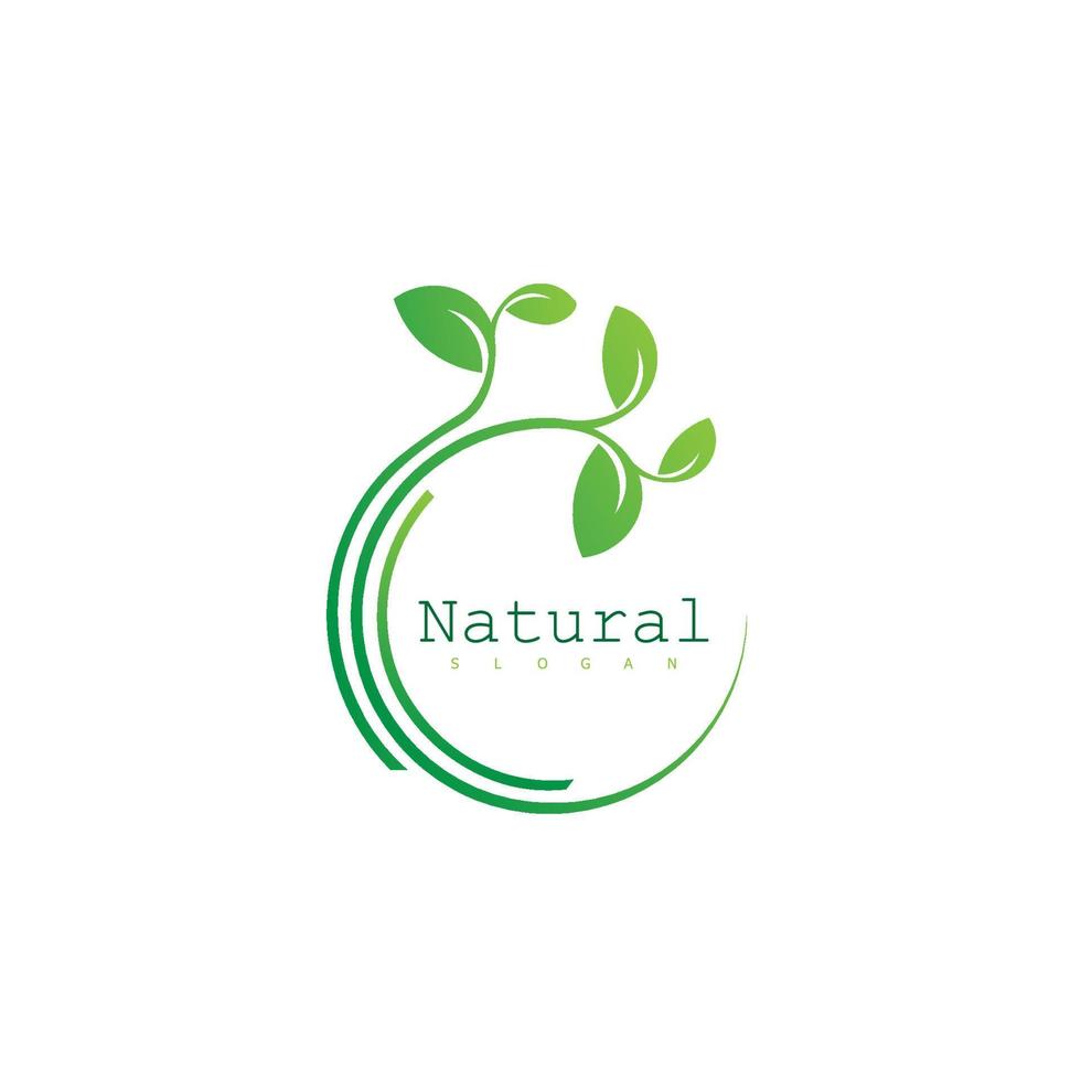 logotipo de la naturaleza verde natural vector