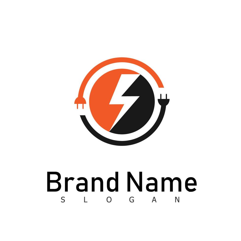 tunder electric logo design symbol vector