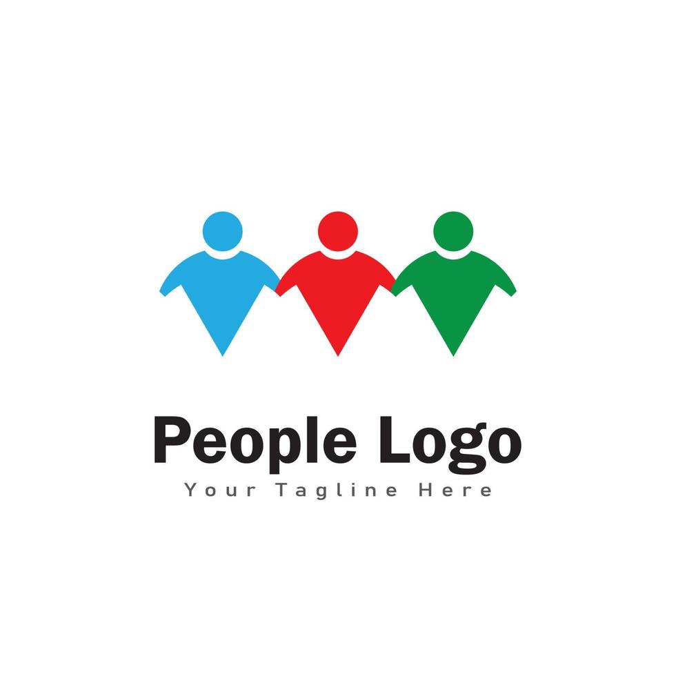 símbolo de diseño de logotipo de personas vector