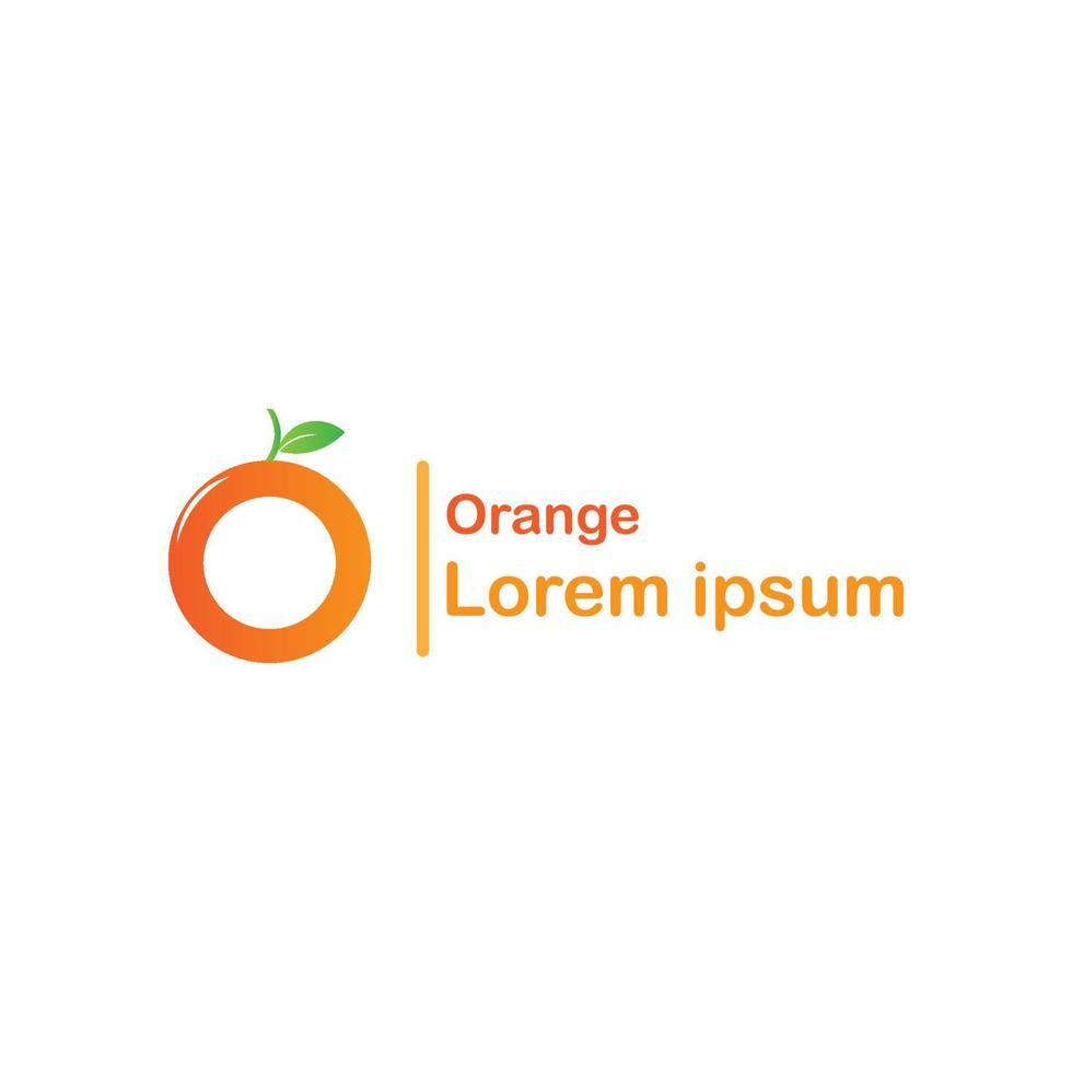 fruta de logotipo naranja vector