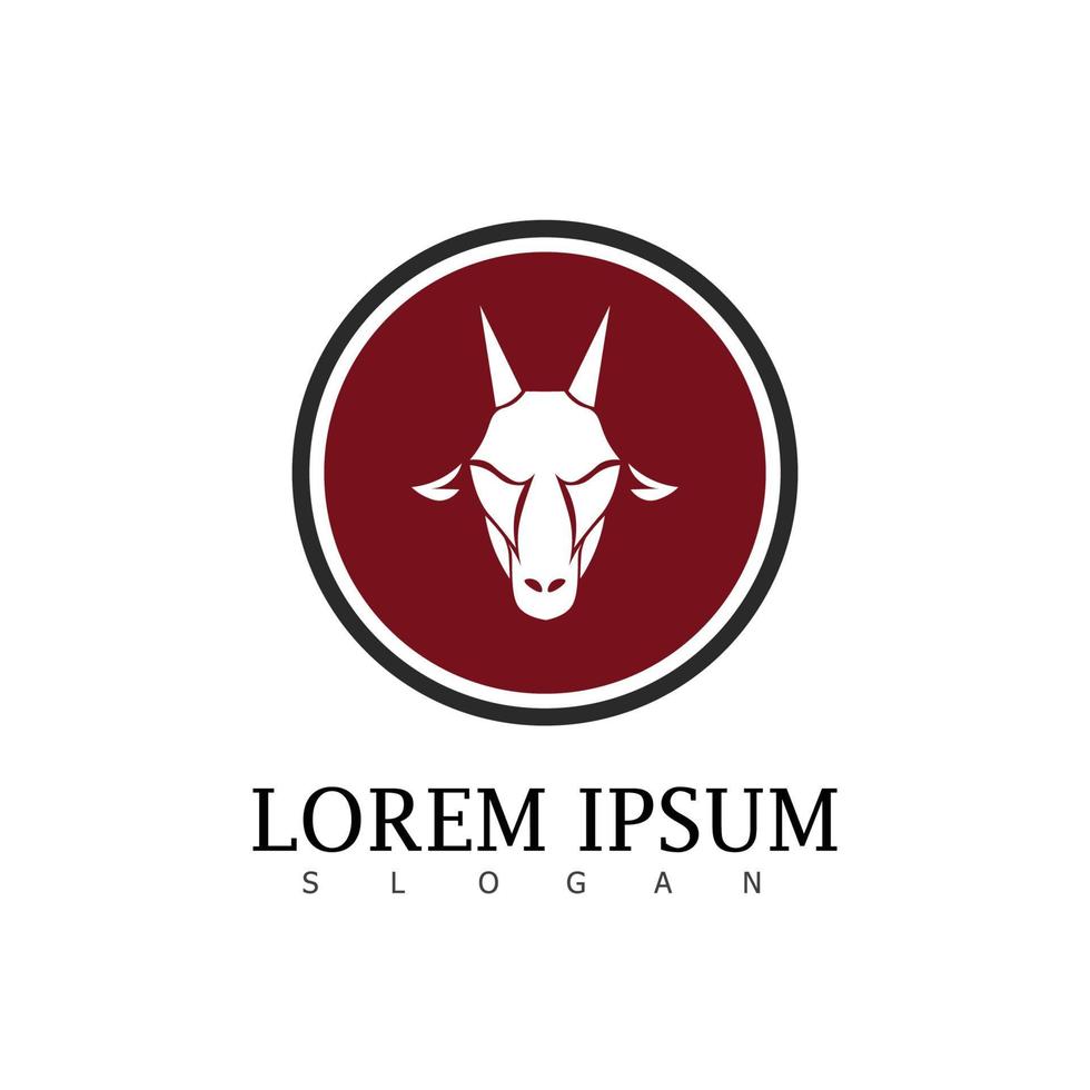 goat logo brand symbol vector