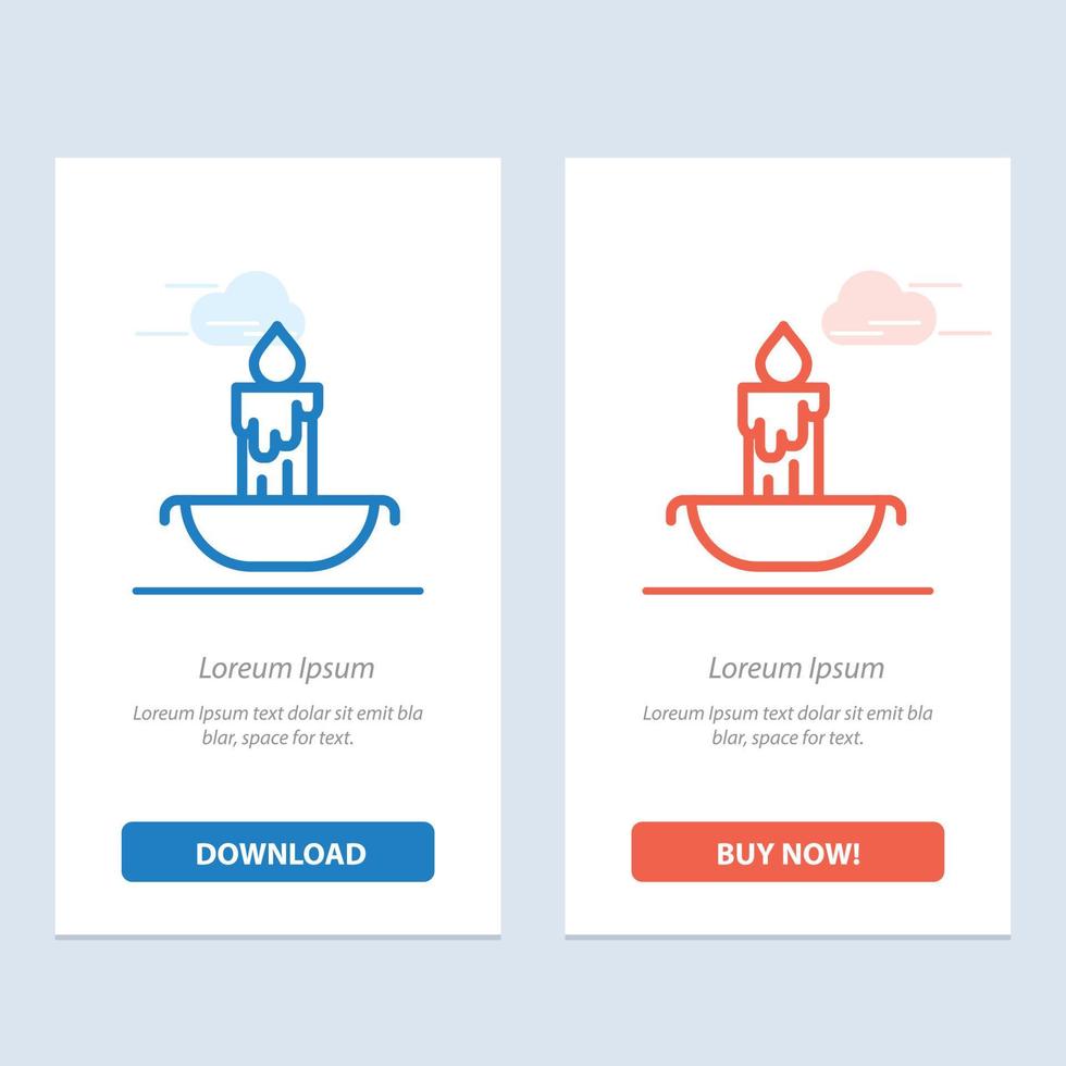 Candle Fire Easter Holiday  Blue and Red Download and Buy Now web Widget Card Template vector