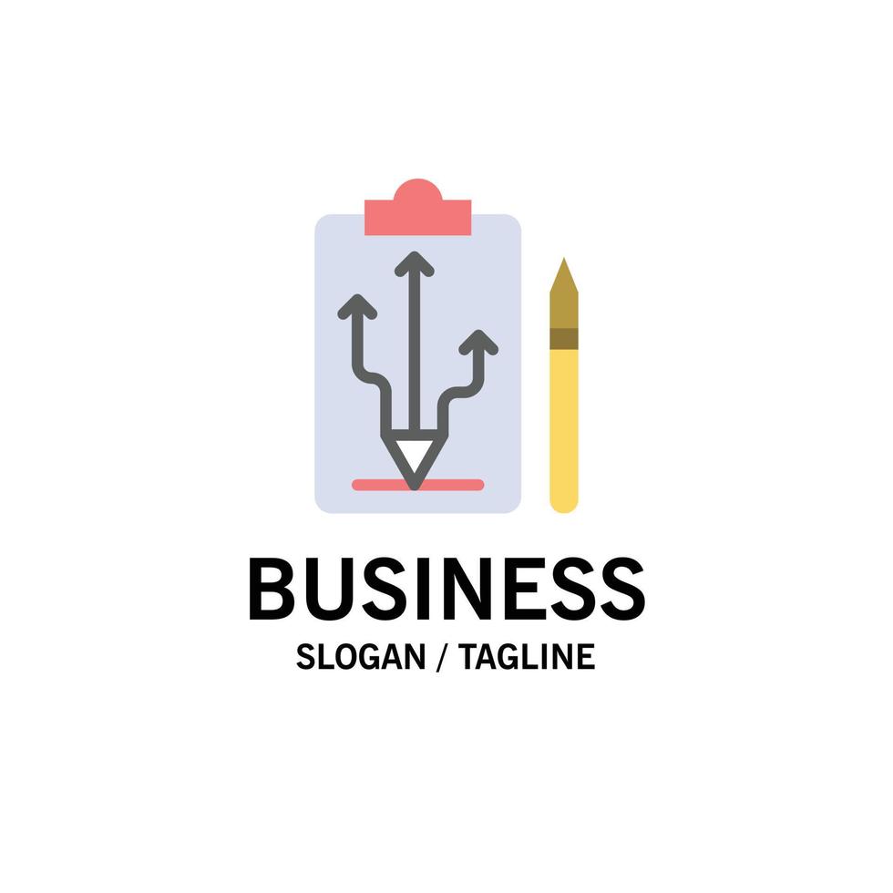 Head Plan Strategy Tactics Think Business Logo Template Flat Color vector