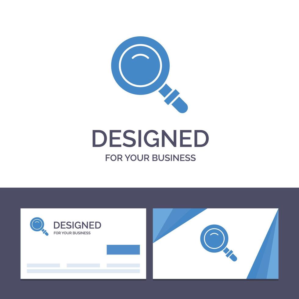 Creative Business Card and Logo template Find Search View Glass Vector Illustration