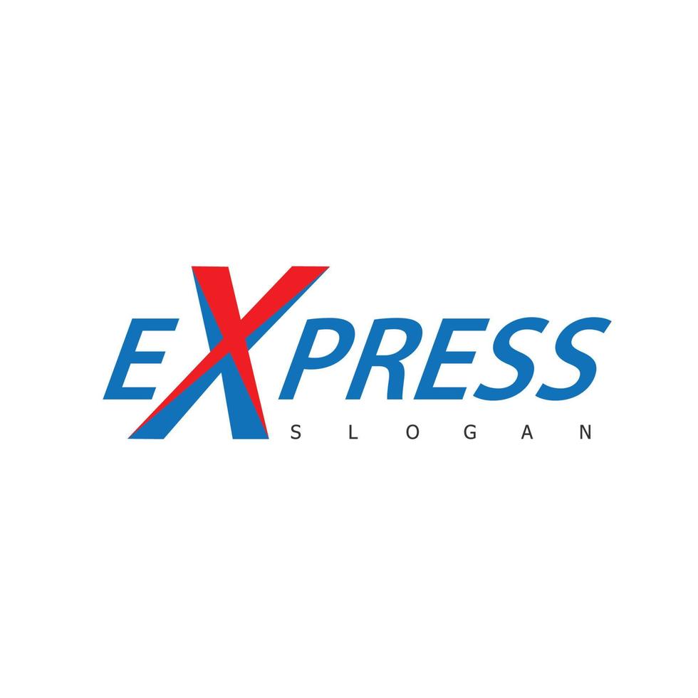 logotipo expreso rápido vector