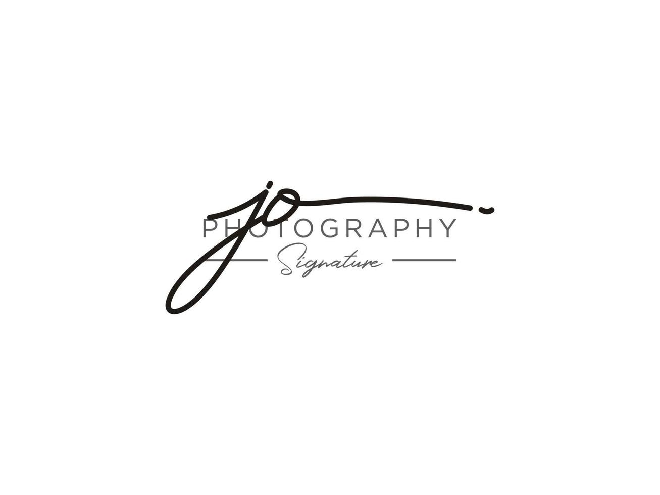 Letter JO Signature Logo Template Vector