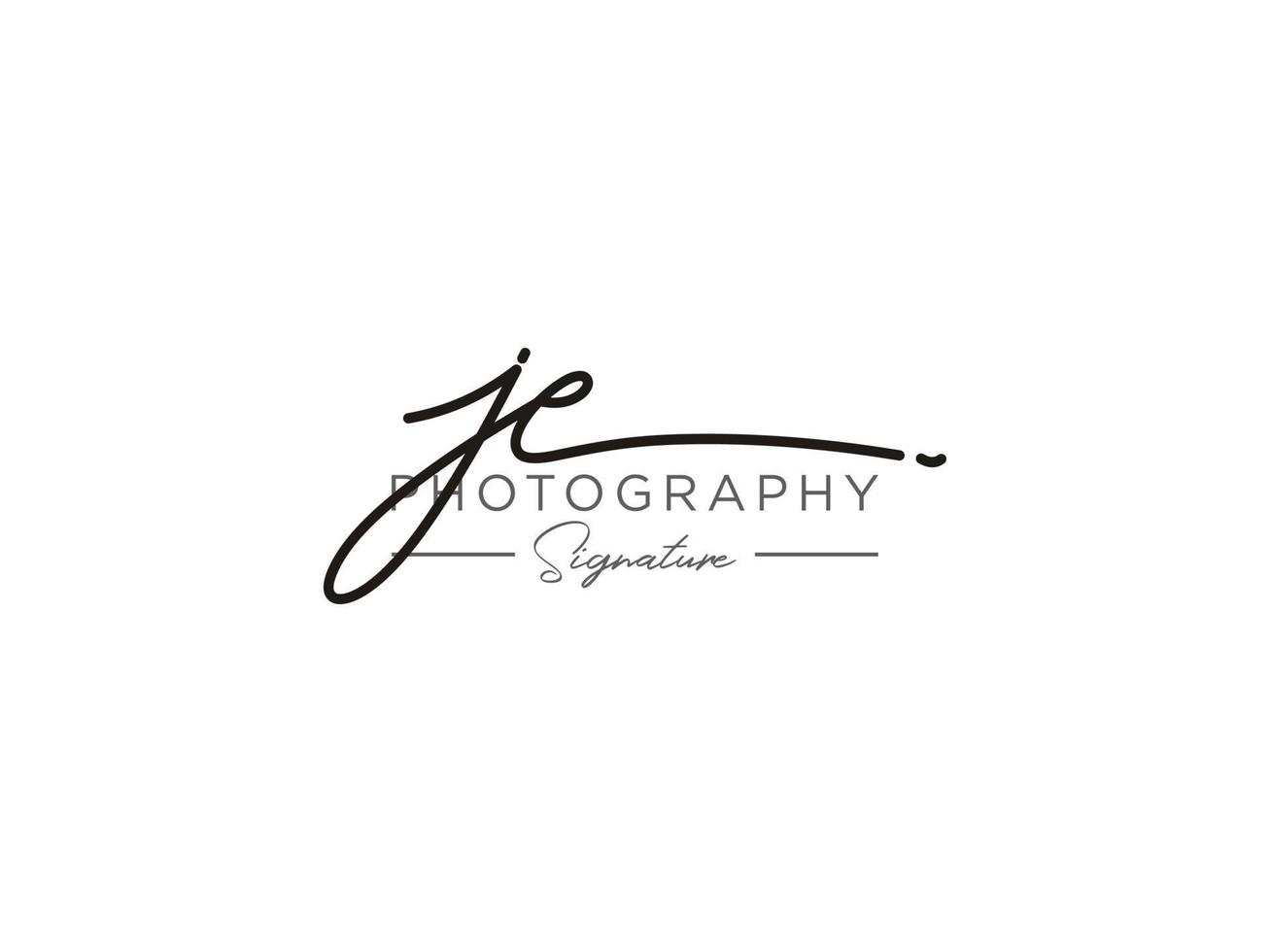 Letter JE Signature Logo Template Vector