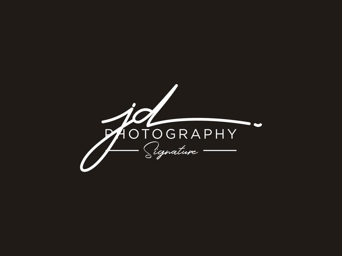 Letter JD Signature Logo Template Vector