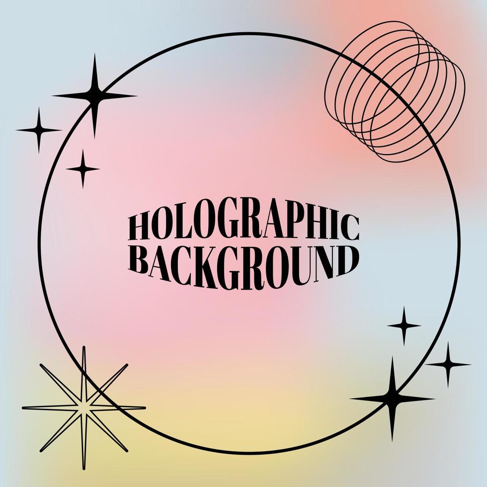 Holographic Background pastel design hologram background vector