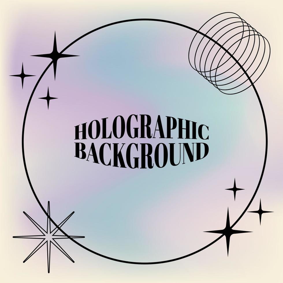 Holographic Background cute vectors design hologram background