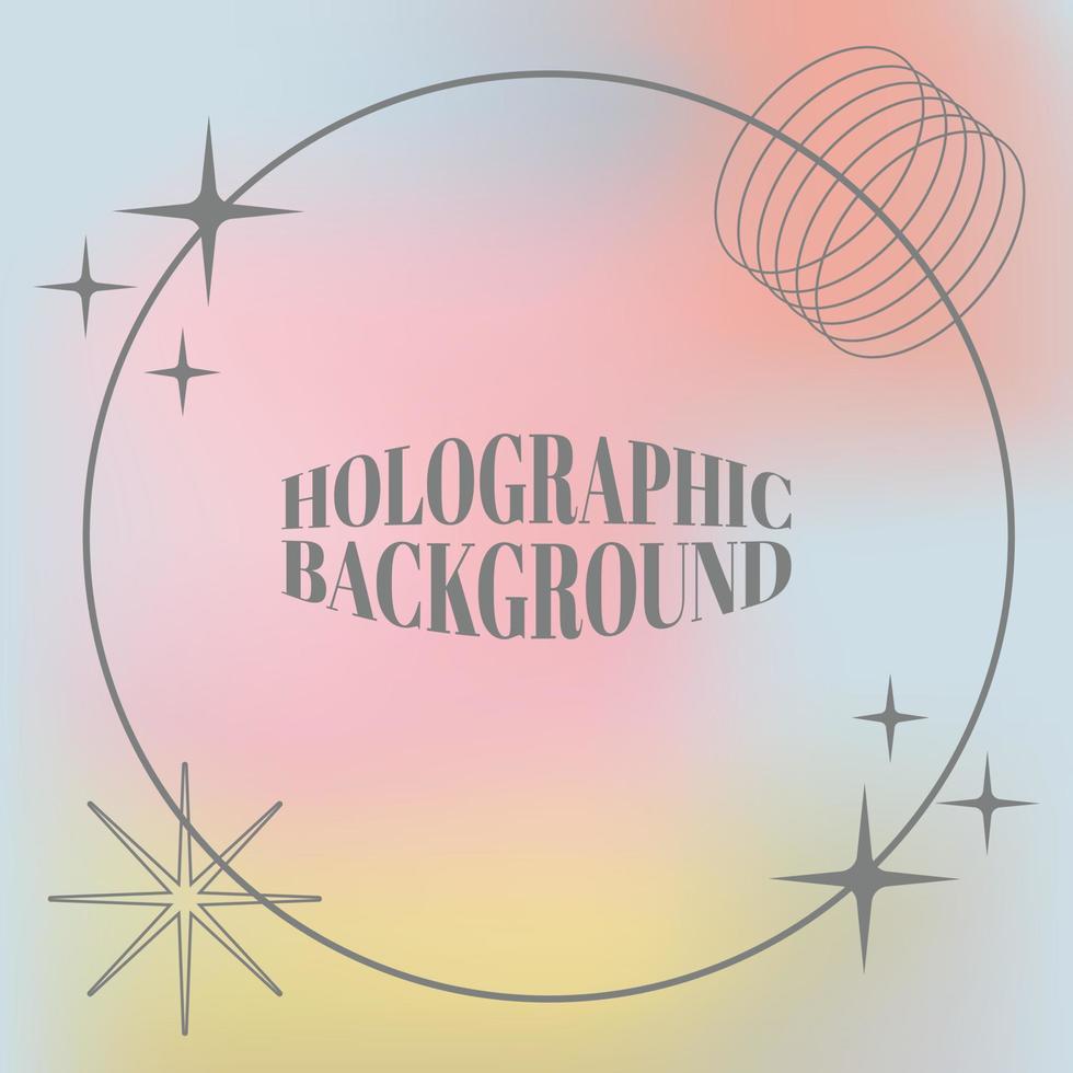 Holographic Background design vector