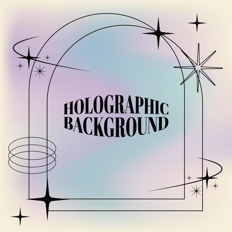 Holographic Background vectors design cute background