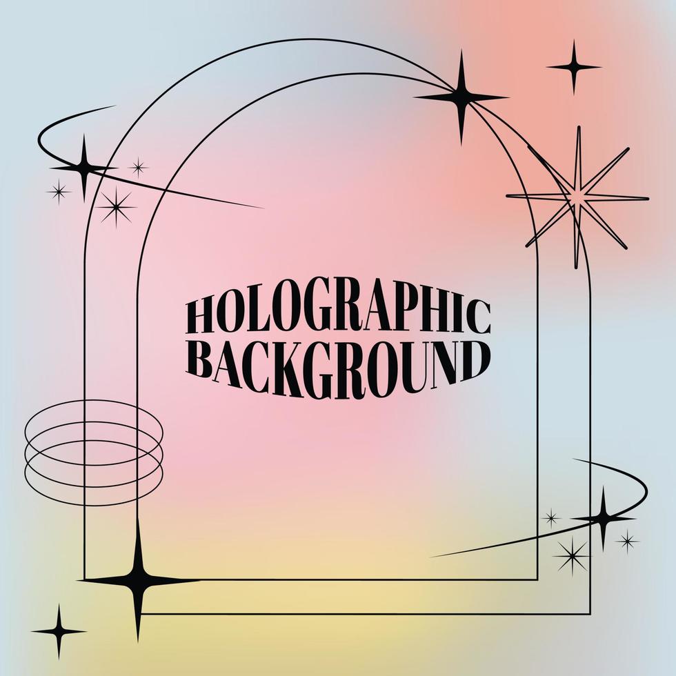 Holographic Background vectors design hologram