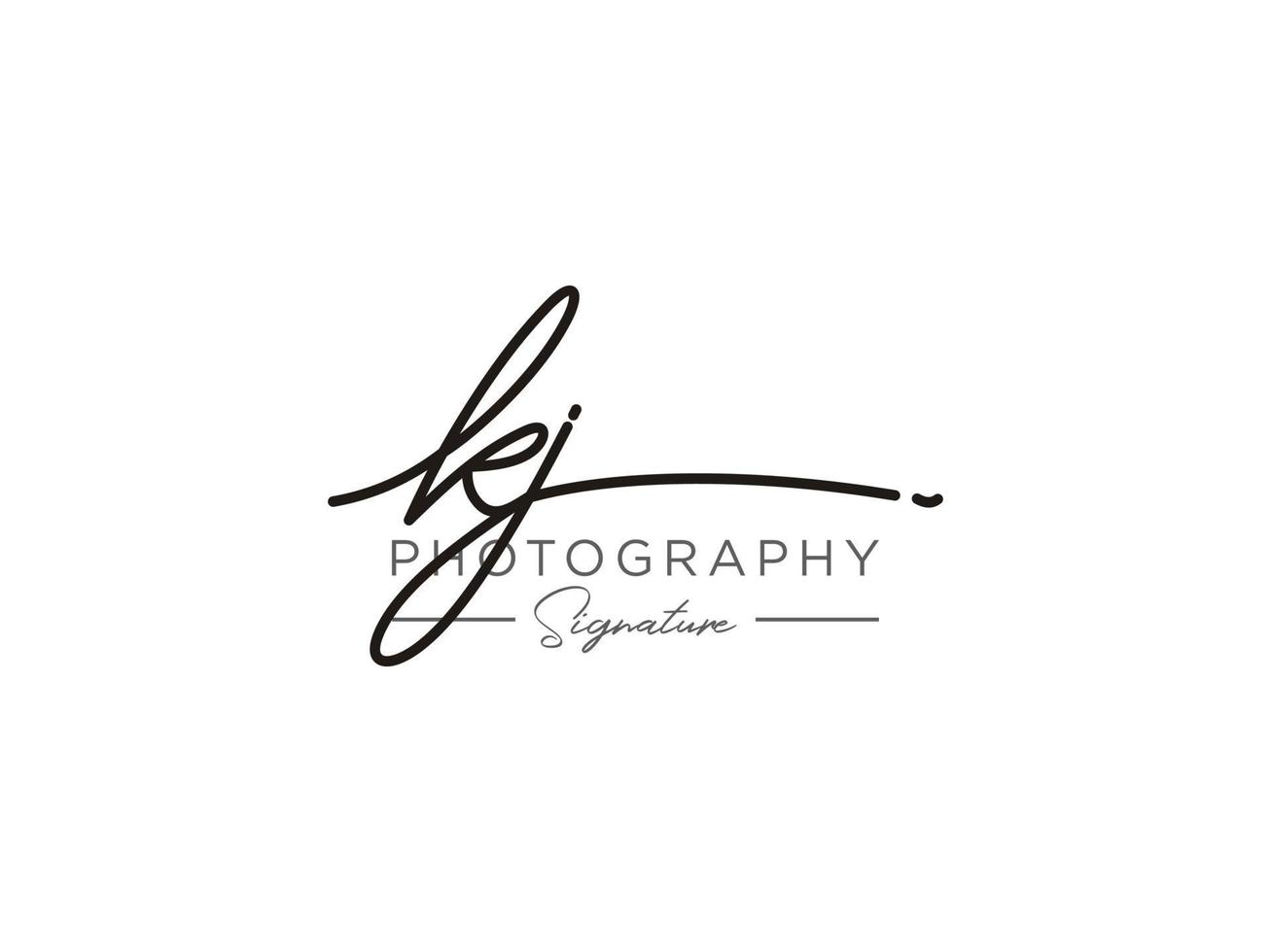 Letter KJ Signature Logo Template Vector