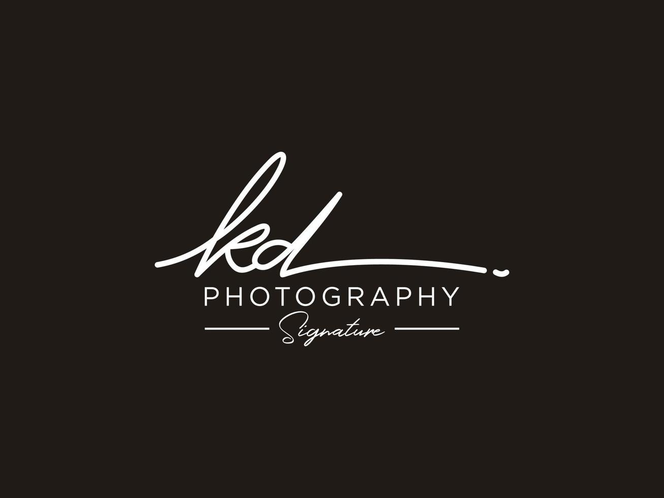 Letter KD Signature Logo Template Vector