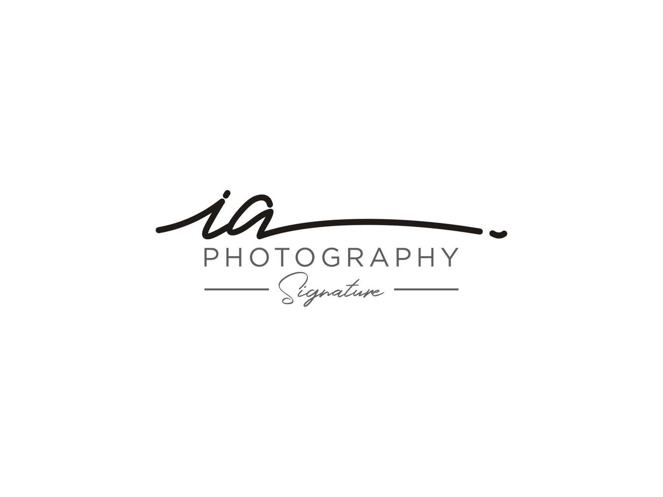 Letter IA Signature Logo Template Vector