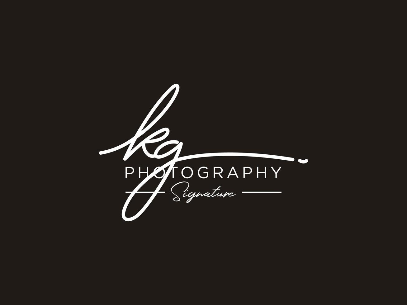 Letter KG Signature Logo Template Vector