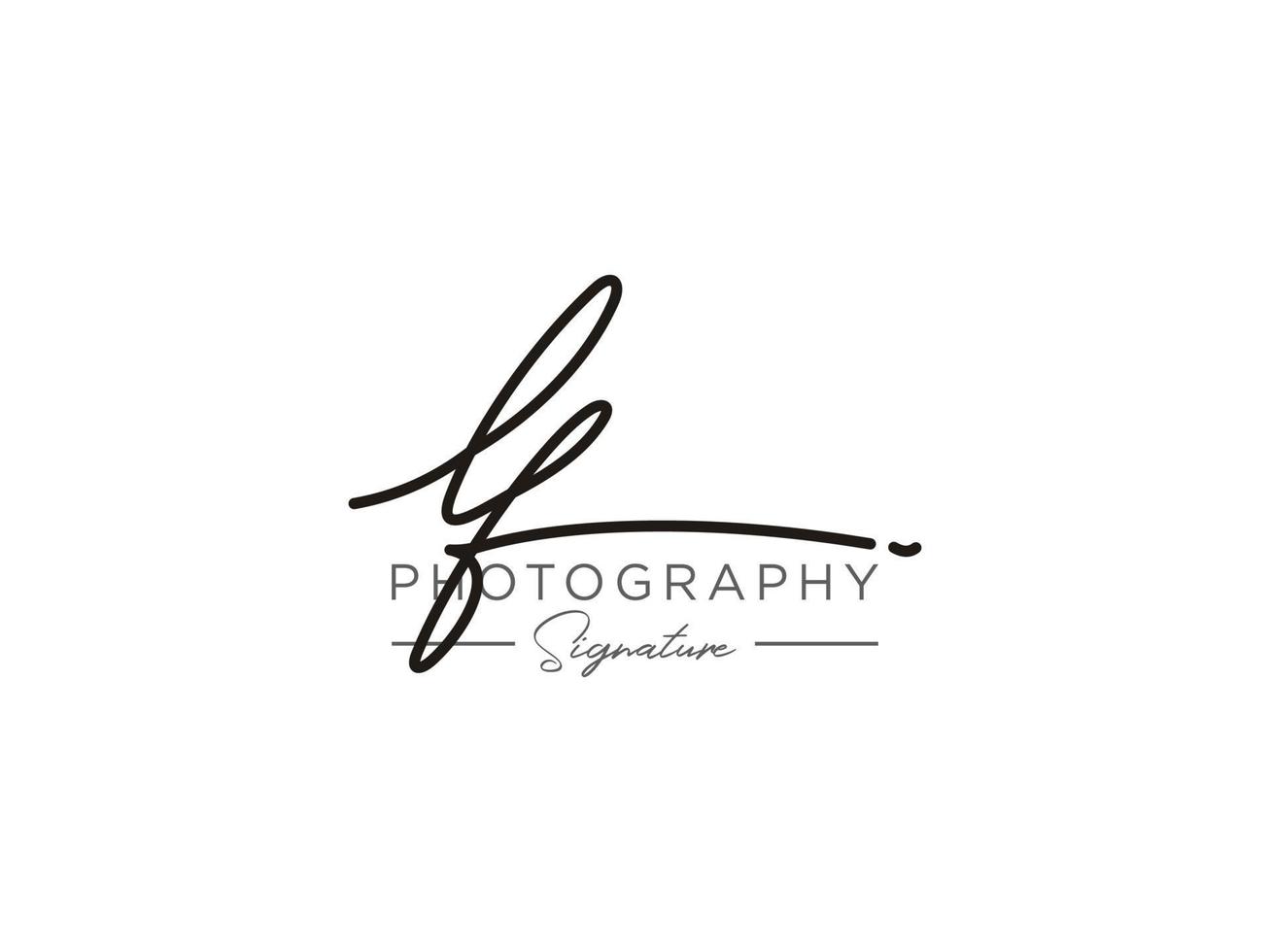 Letter LF Signature Logo Template Vector