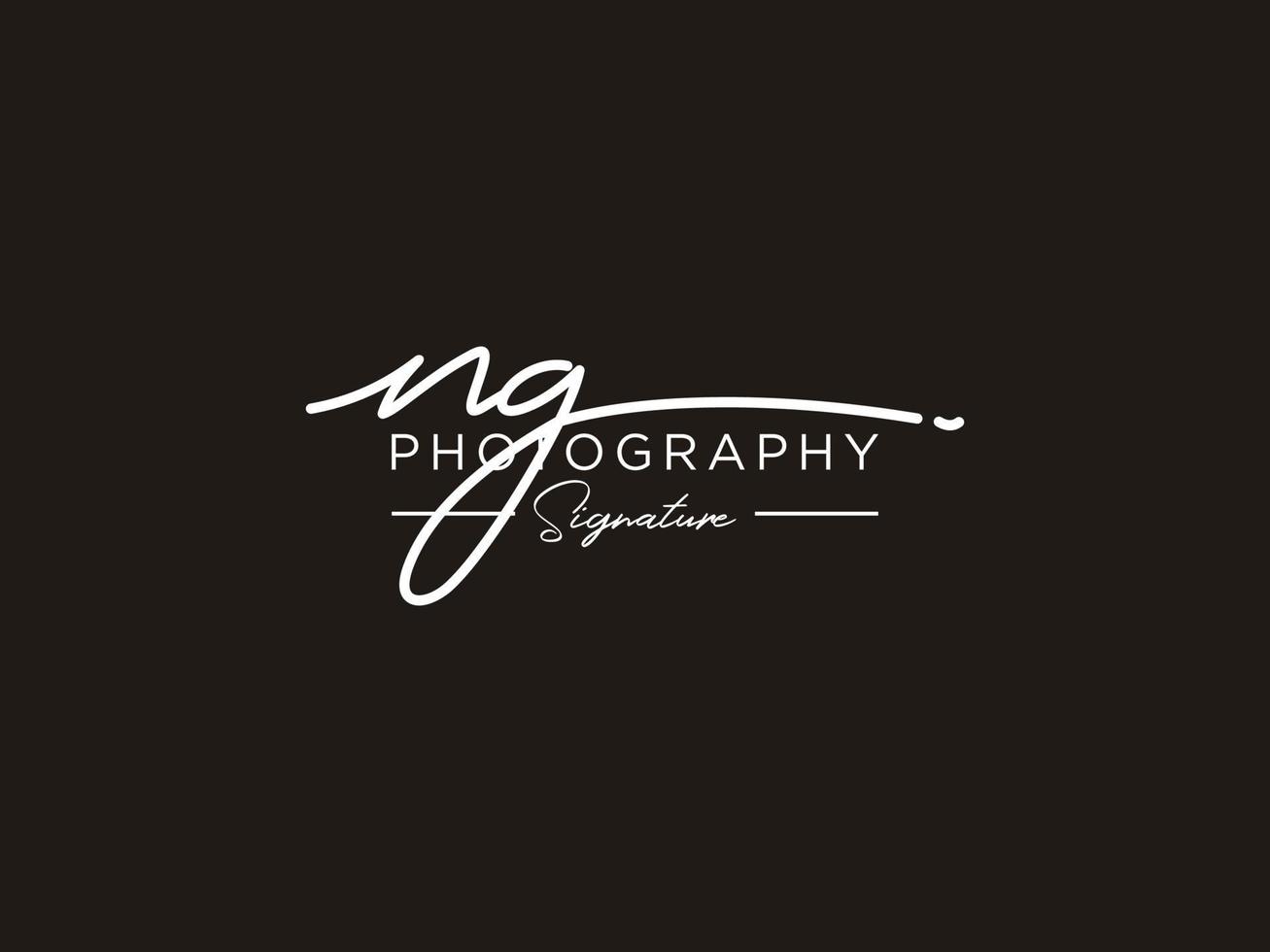 Letter NG Signature Logo Template Vector