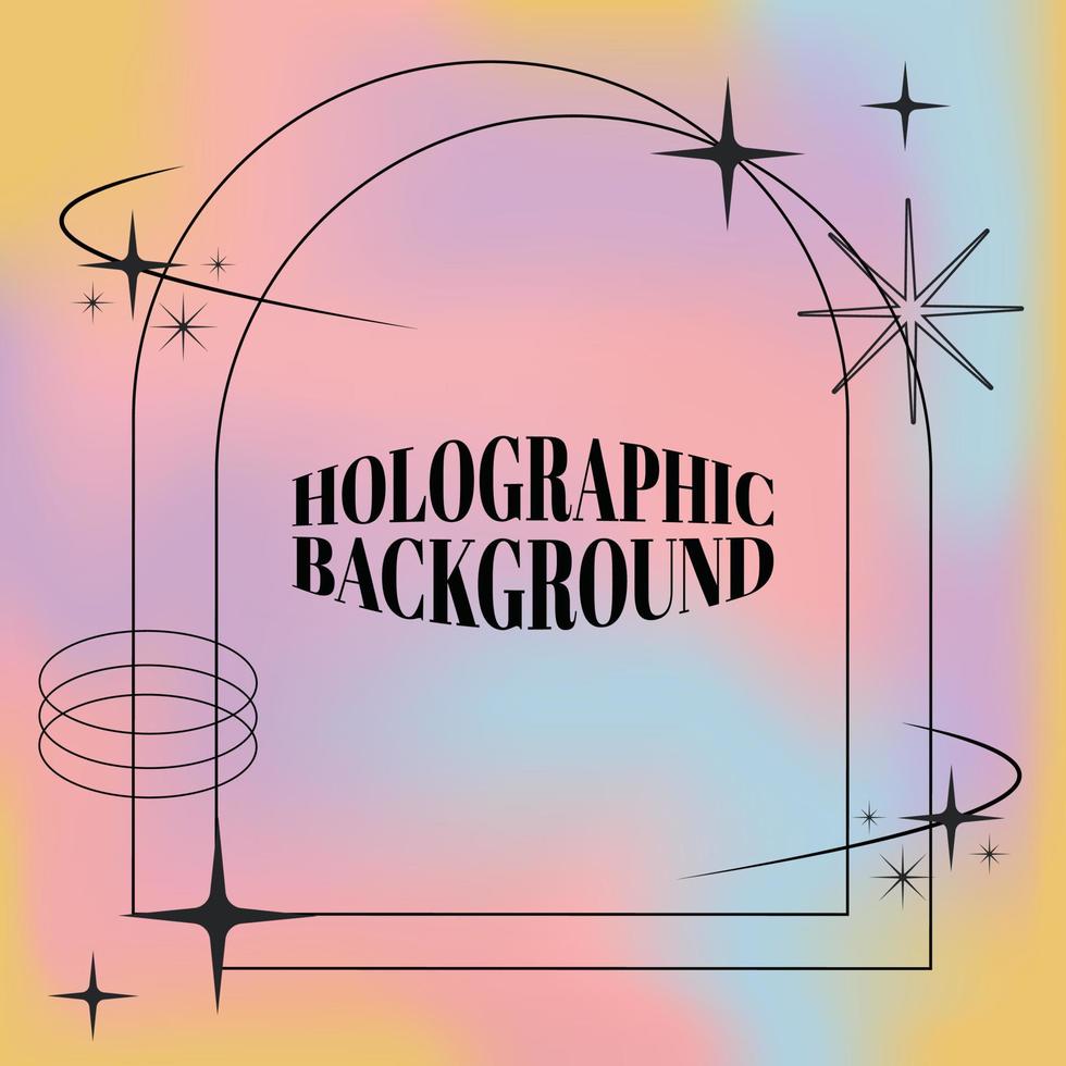 Holographic Background rainbow vectors design hologram background
