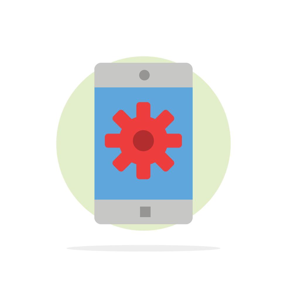 Application Mobile Mobile Application Setting Abstract Circle Background Flat color Icon vector