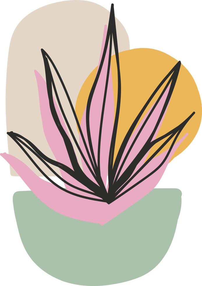 minimal abstract plants vector design background