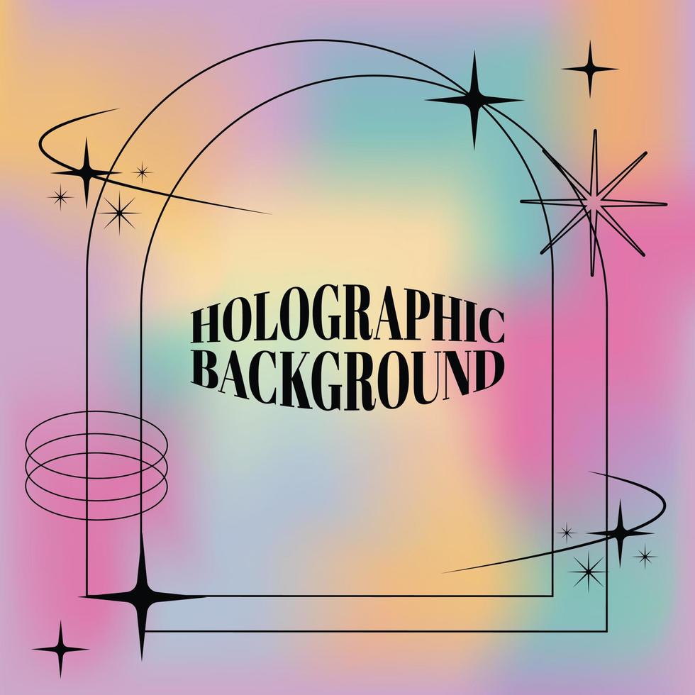 Holographic Background vectors design hologram background
