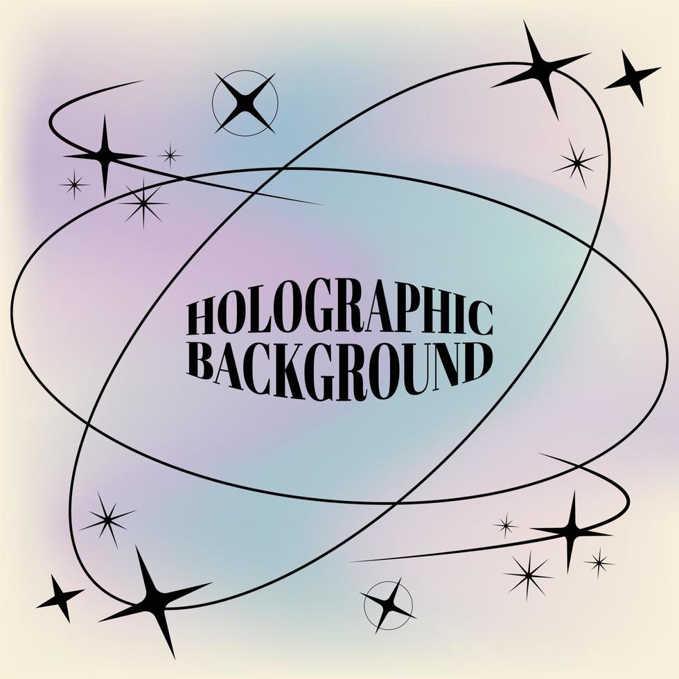 Holographic Background vectors design cute background