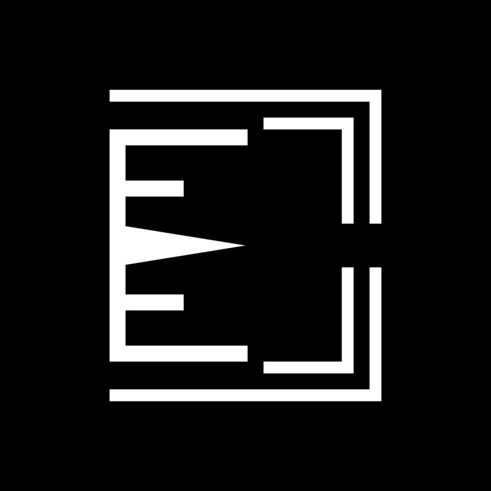 Letter E logo design. Branding identity corporate vector E icon and logo.