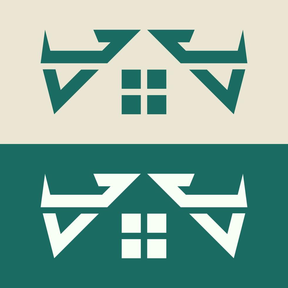 unique home logo design, icon vector template