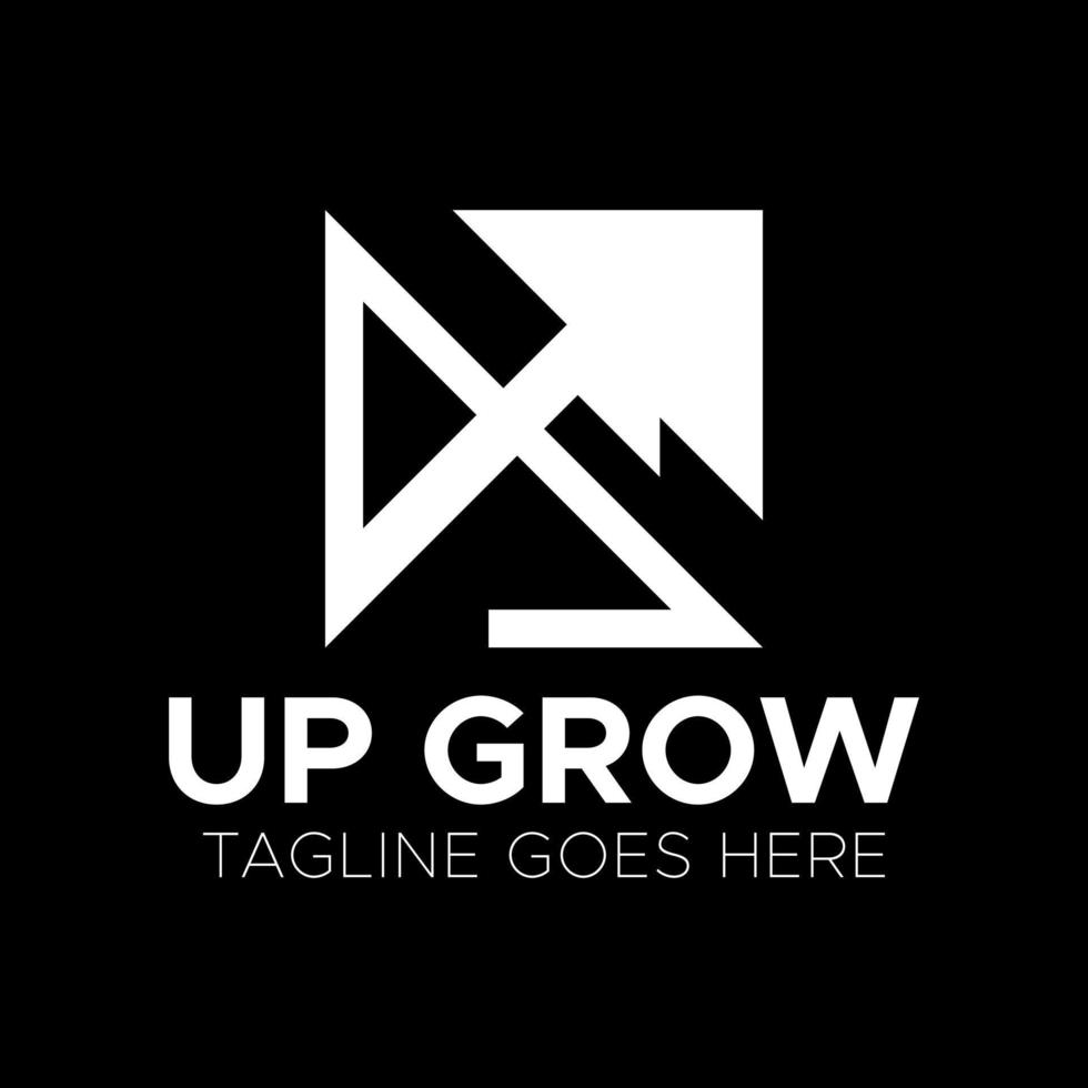 Finance Business Logo design - Vector Template of Finance Logo With Growing Arrows