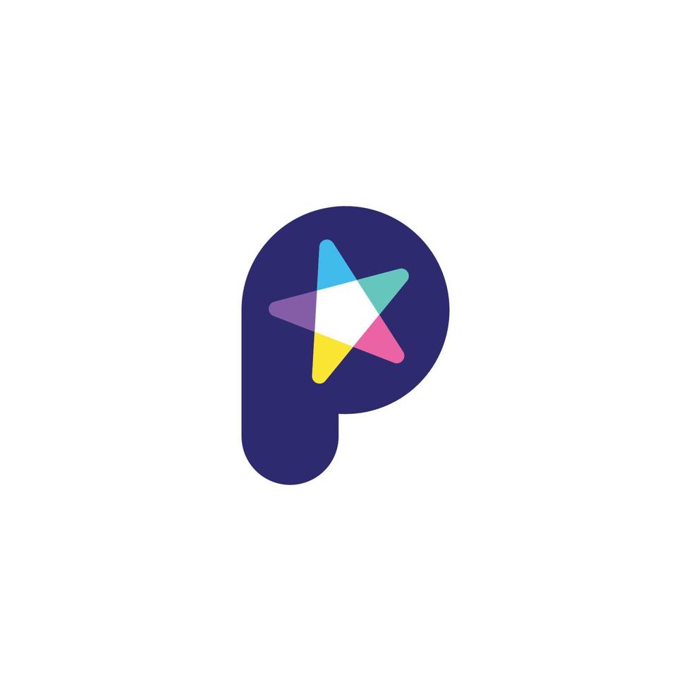 p diseño de logotipo moderno vector