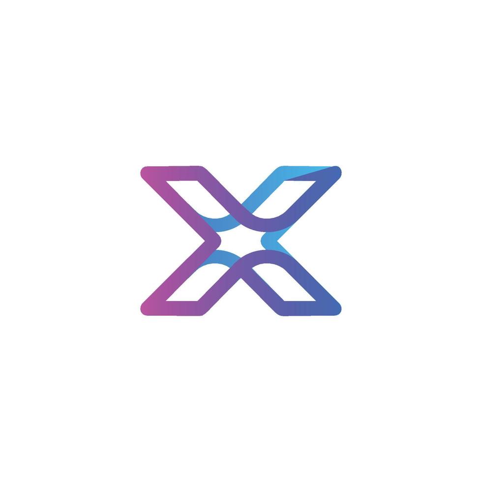 x diseño de logotipo moderno vector