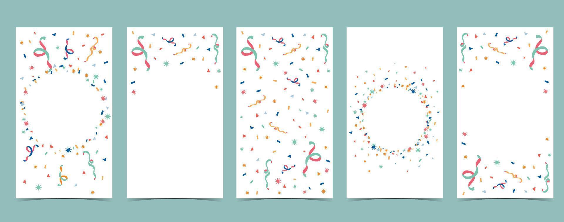 confetti celebration background for social media, website vector