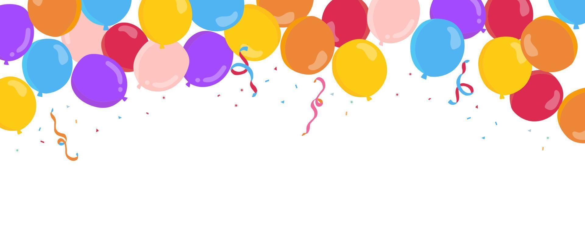 vivid balloon on white background for party banner vector