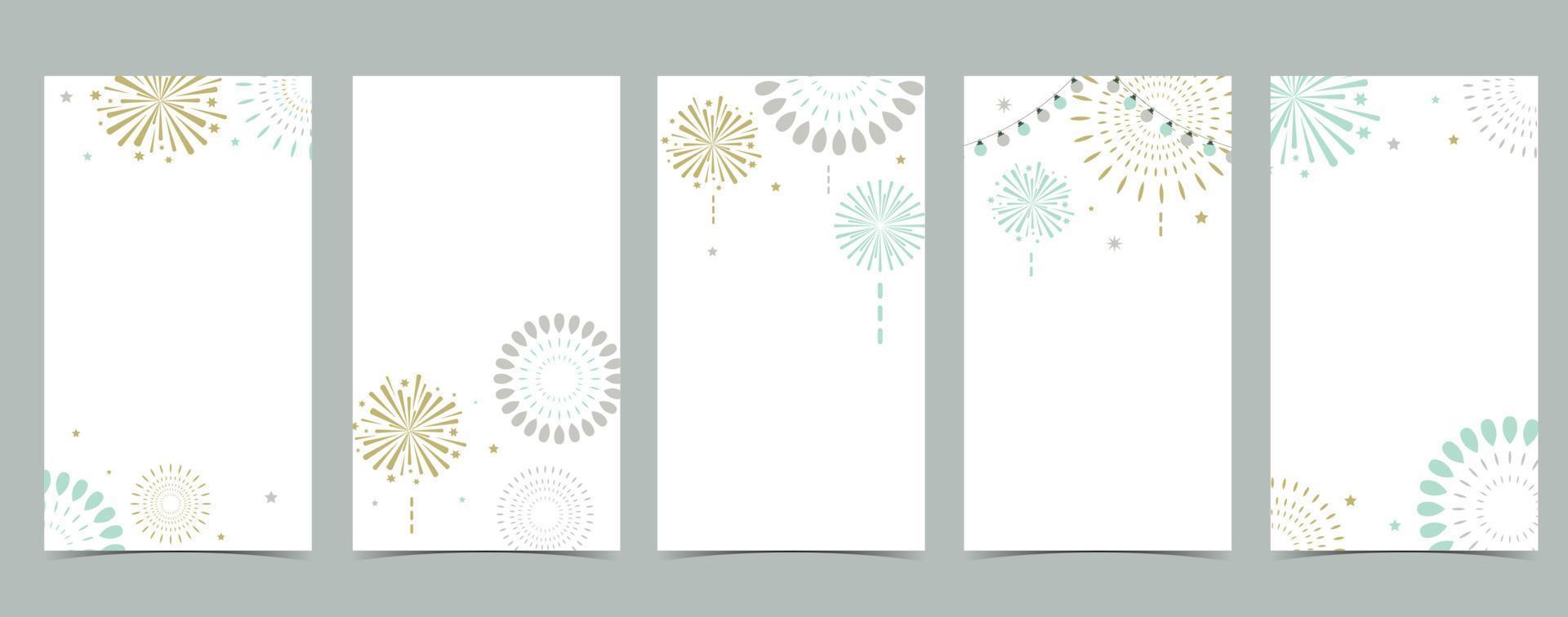Color firework background for social media vector