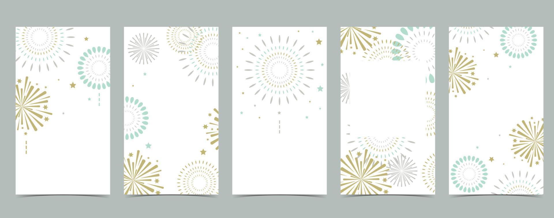 Color firework background for social media vector