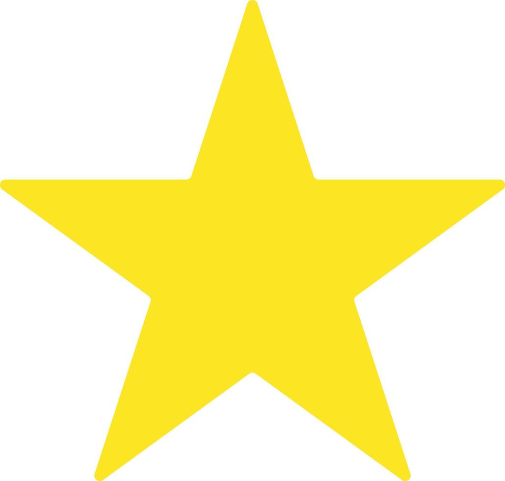 Star bright yellow Christmas decoration. vector